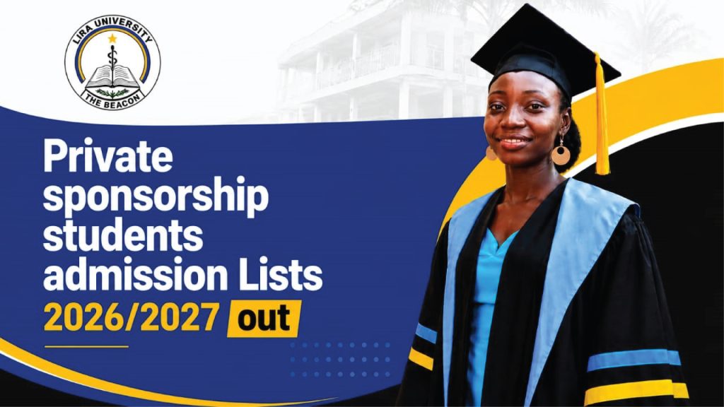 Lira University releases the private sponsorship students admission lists